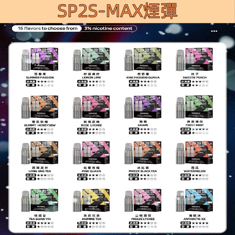 【10款口味】SP2s MAX 煙彈 2顆裝 適配SP2 MAX 主機
